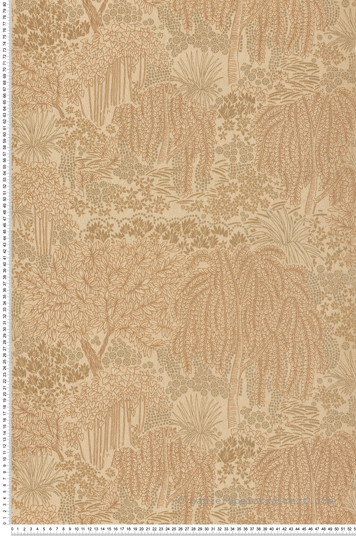 Papier peint Jardin Minimaliste moutarde doré - Allure de Lutèce | Réf. LTC-AL26262