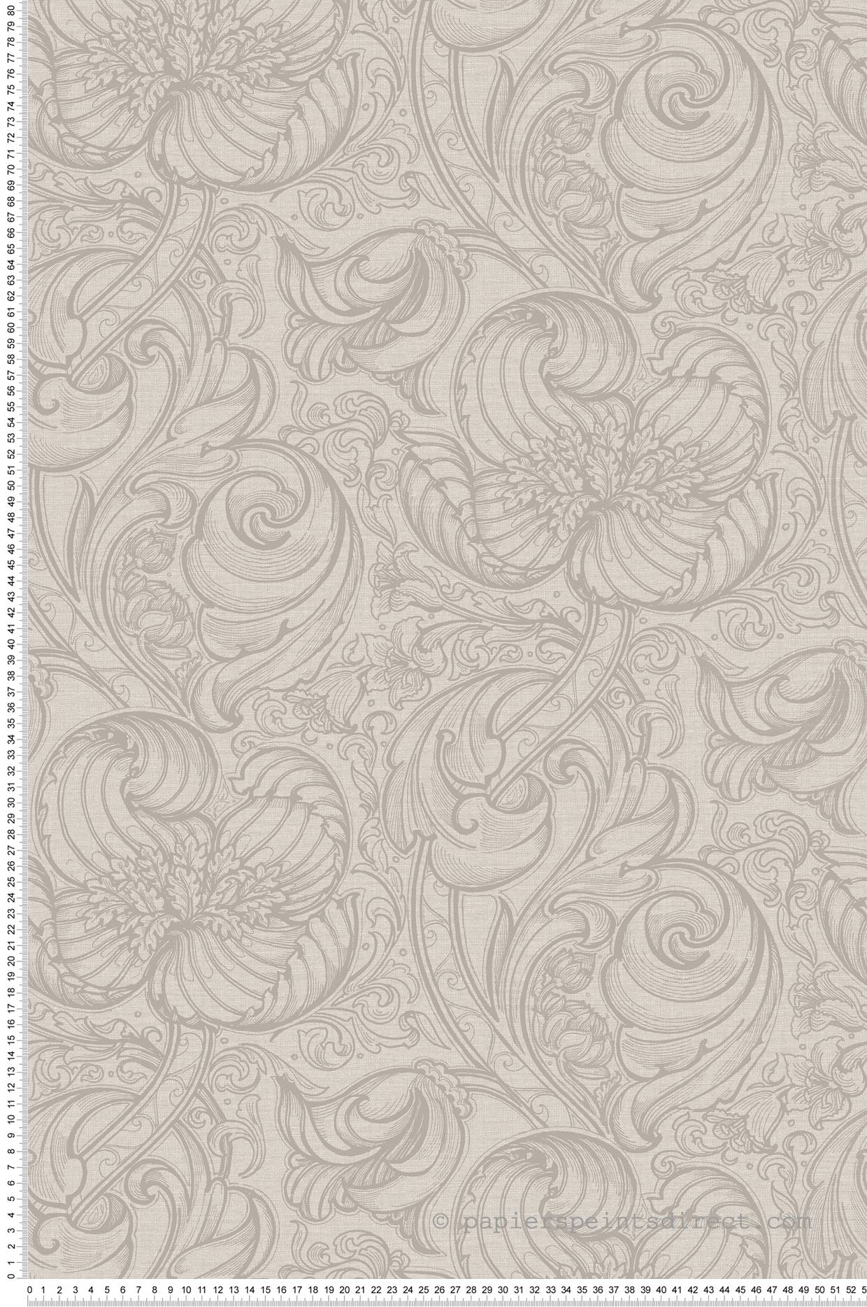 Papier peint Entrelacs Tulipe Lys beige - The Wall Llewelyn-Bowen de Lutèce | Réf. LTC-LB25112