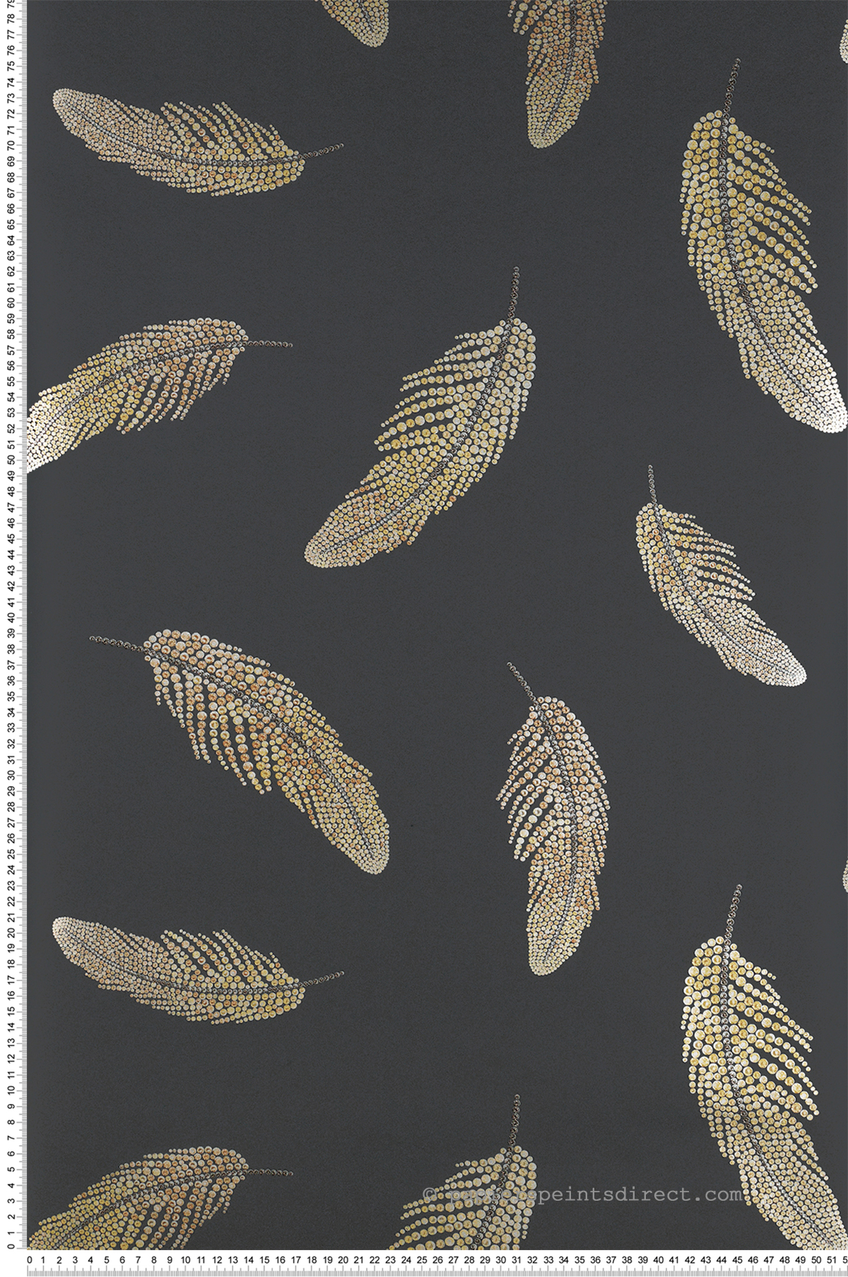 Papier peint Plume Adornado noir et doré - The Wallpaper Collection de Matthew Williamson | Réf. OSB-W7261-06