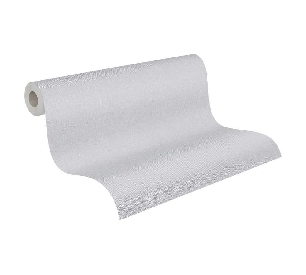 Papier peint Uni Toile gris argent - Pure Elegance d'A.S. Création AMBR | Réf. AS-385116