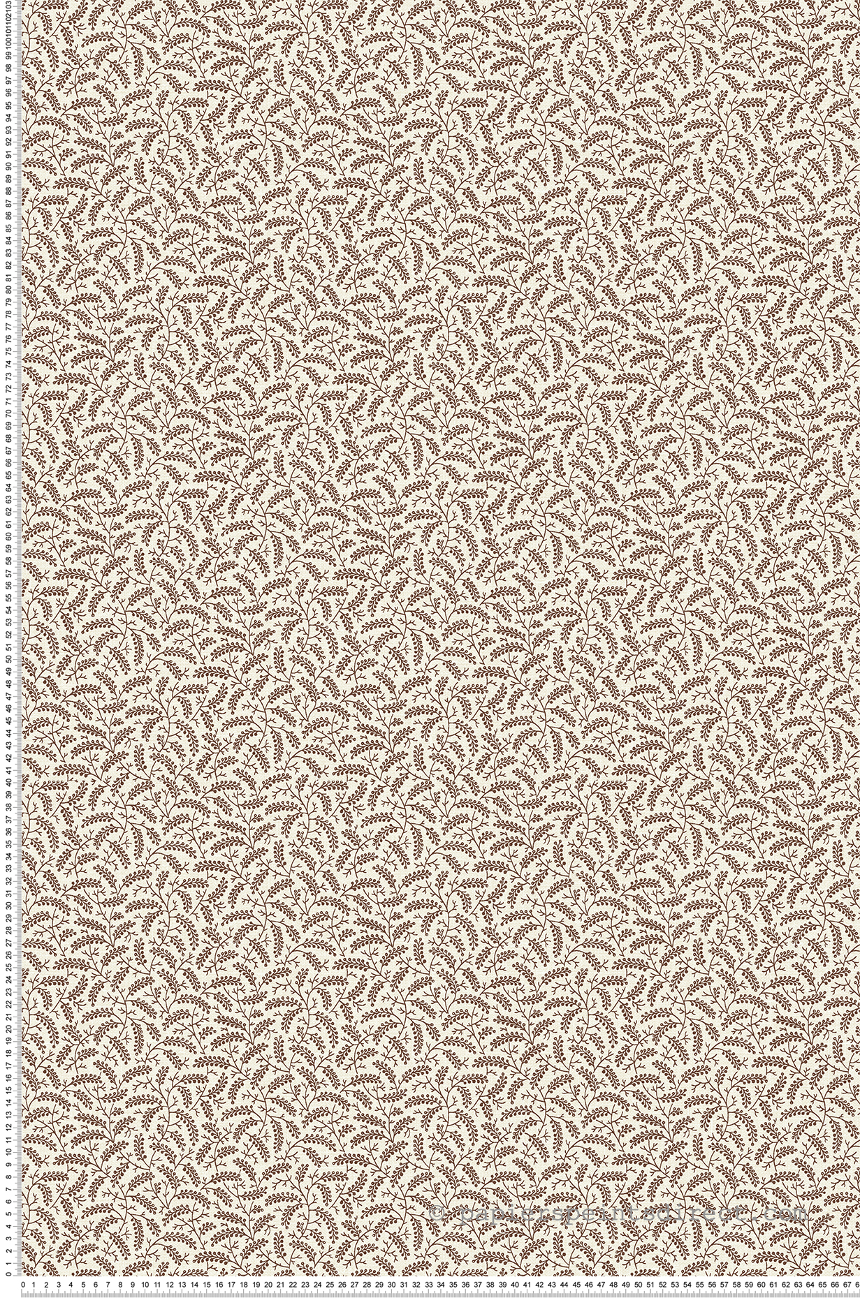 Papier peint Branche de Baies Liberty Cosette marron - French Country d'Initiales | Réf. INI-FC62206