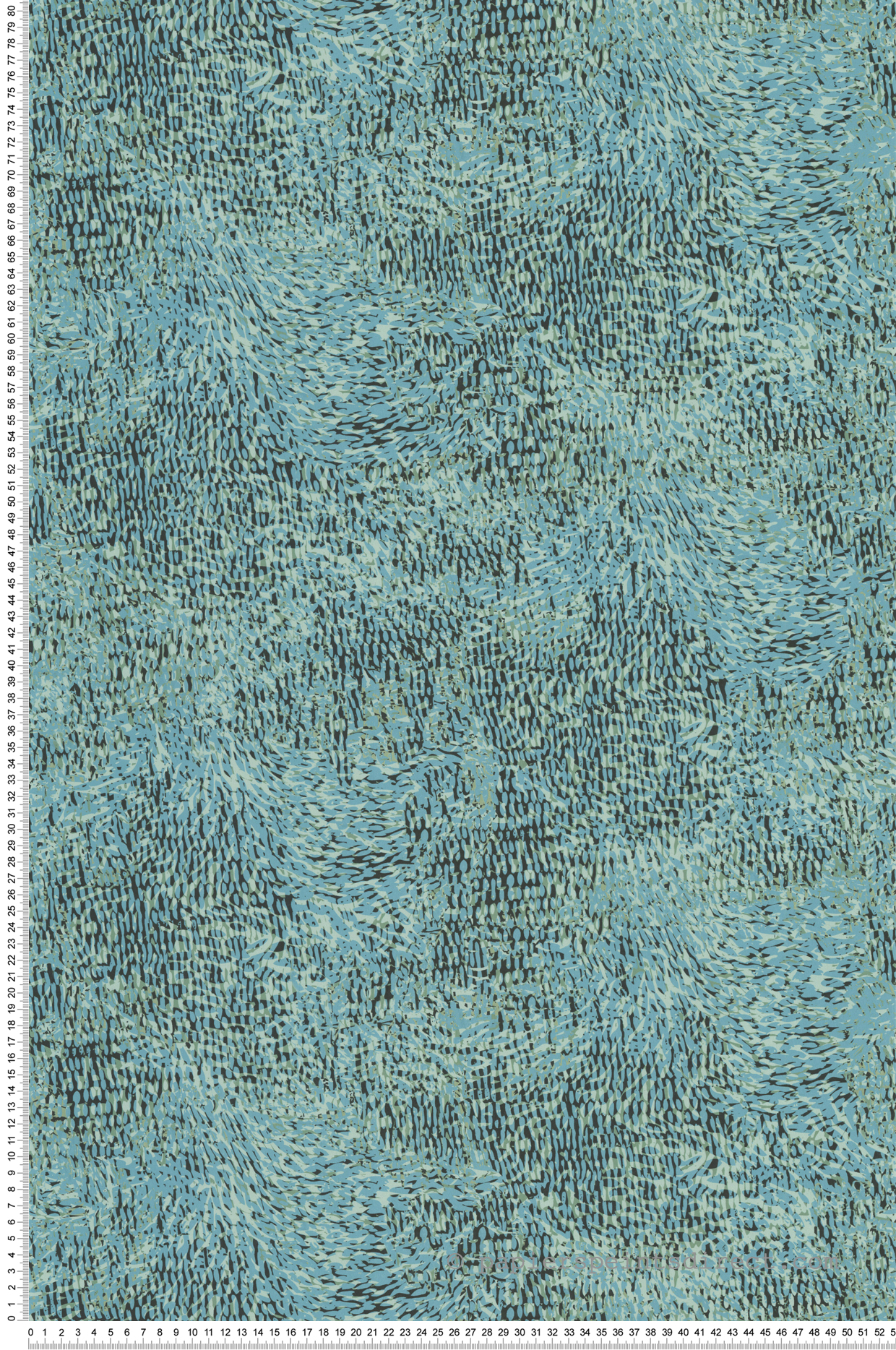 Papier peint Pétales turquoise - Guy Laroche de Lutèce | Réf. LTC-51246304