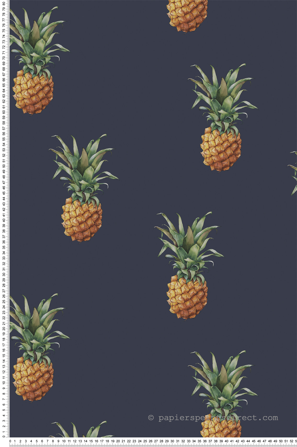 Papier peint Ananas bleu nuit - Cuisine Fraicheur 6 de Lutèce | Réf. LTC-G45451