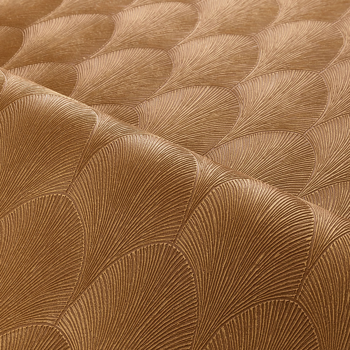 Papier peint Art Déco Tourmaline ambre - Métal de Casamance | Réf. CAS-75781732