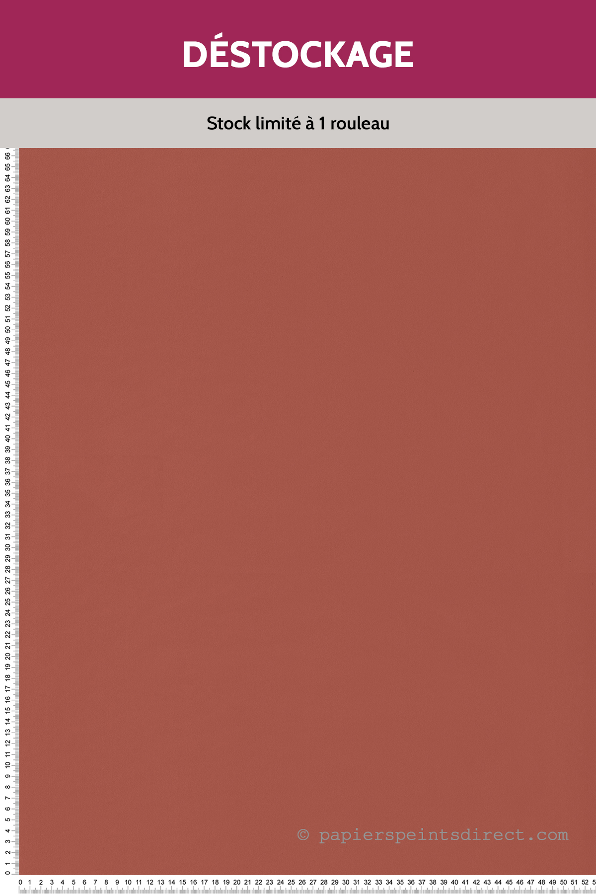 Papier peint Destockage - Uni Terracotta - Hanami