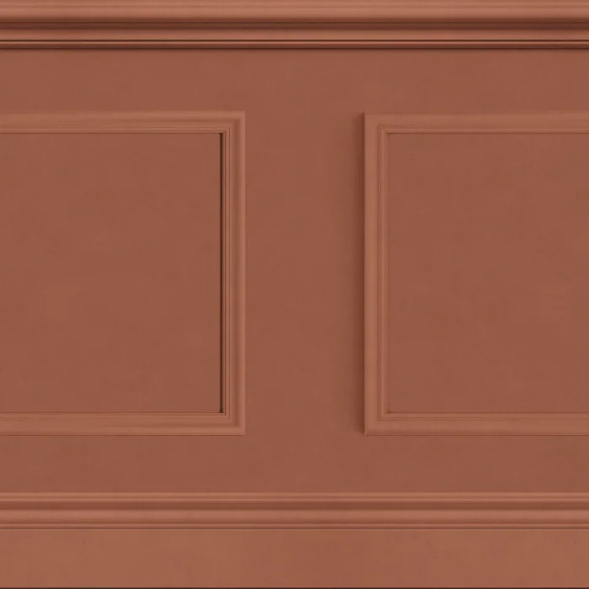 Papier peint Soubassement Bibliothèque Moulure Régulière terracotta - Moulures & Co de Casadéco | Réf. MOCO200468410