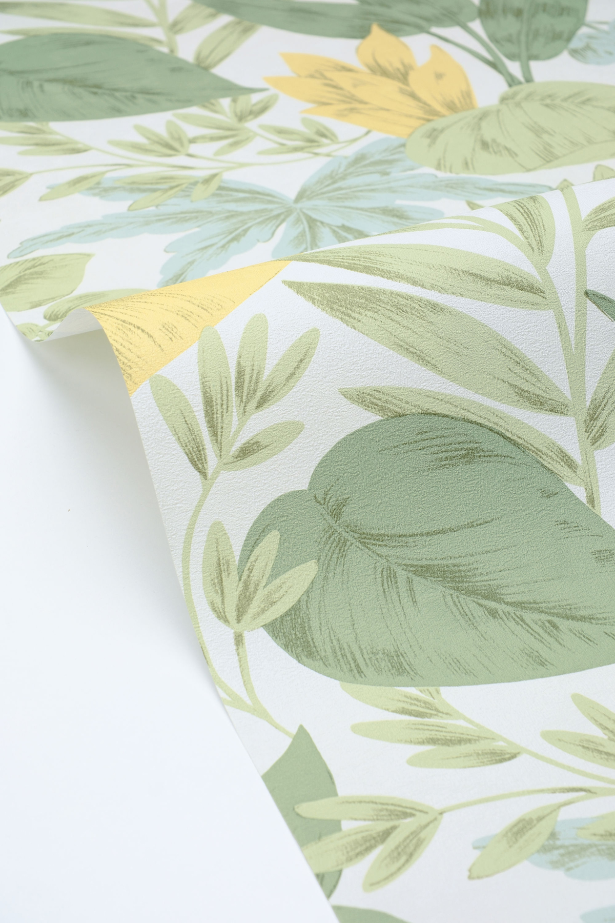 Papier peint Feuille Jungle Kalea vert jaune - Elea de Casélio VAGUE | Réf. ELEA107367220