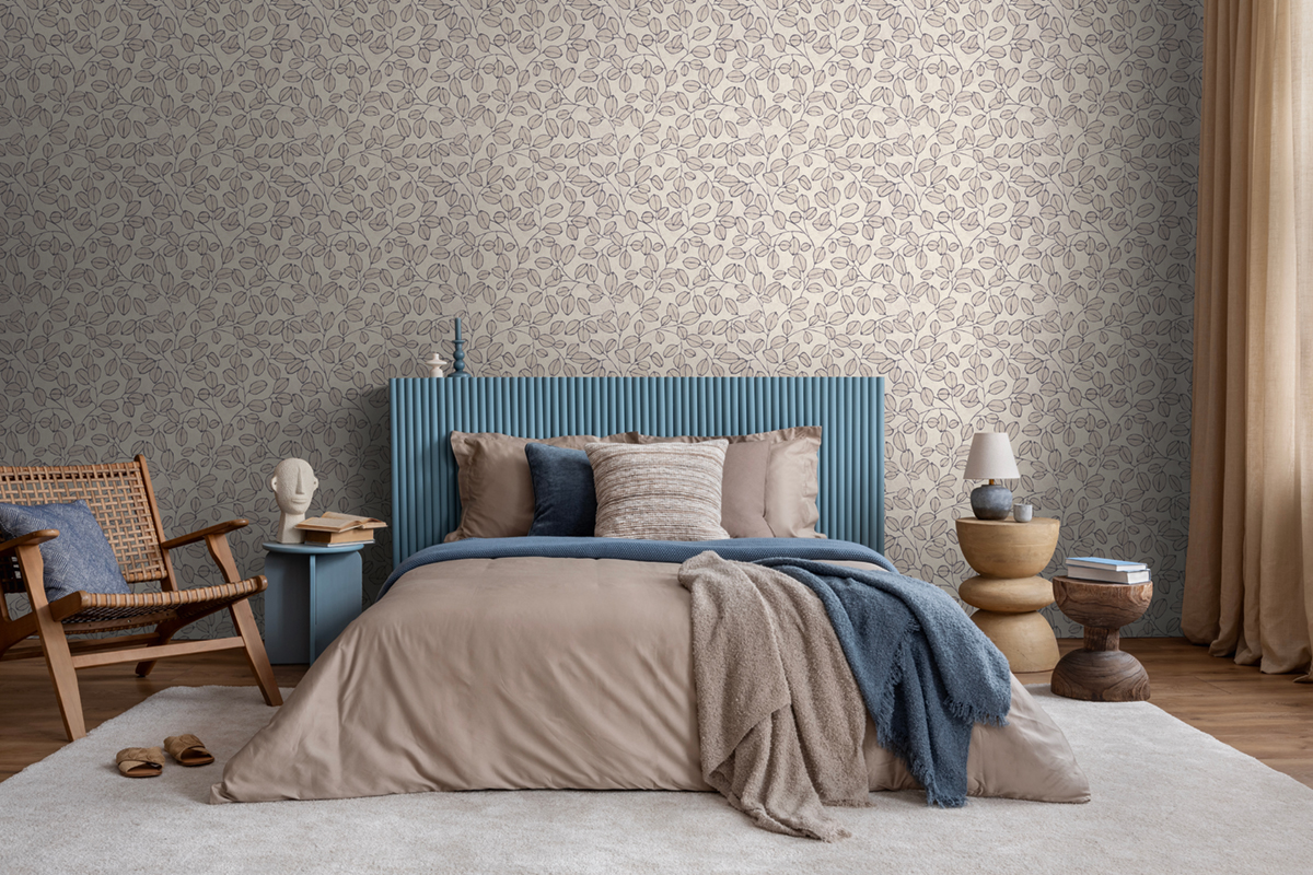 Papier peint Feuille Grain Café gris - Nordic Feeling d'A.S. Création AMB3 | Réf. AS-791484
