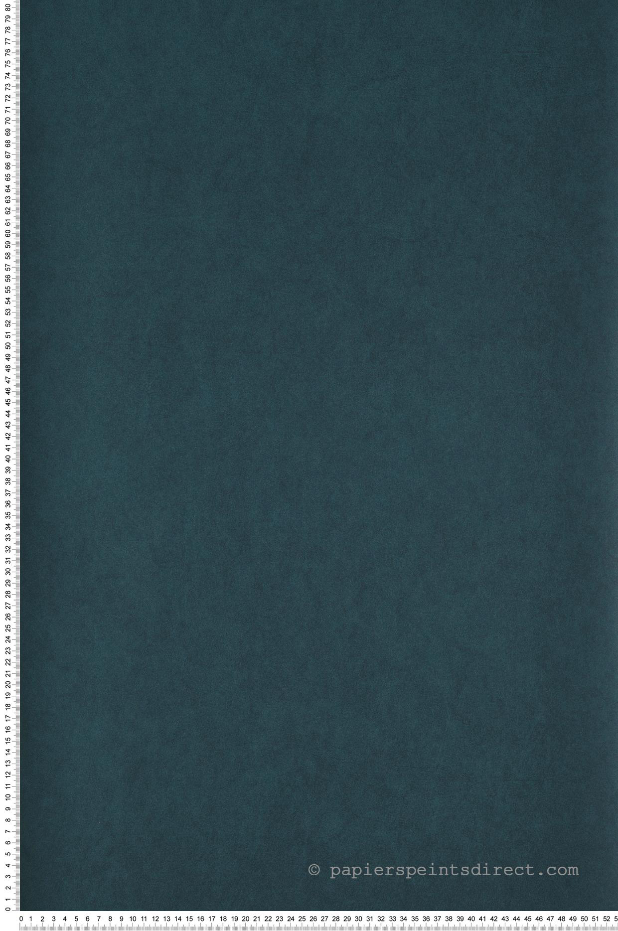 Papier peint Faux Uni Cotton Touch bleu paon - Méditerranée de Casadéco | Réf. MEDI82387525