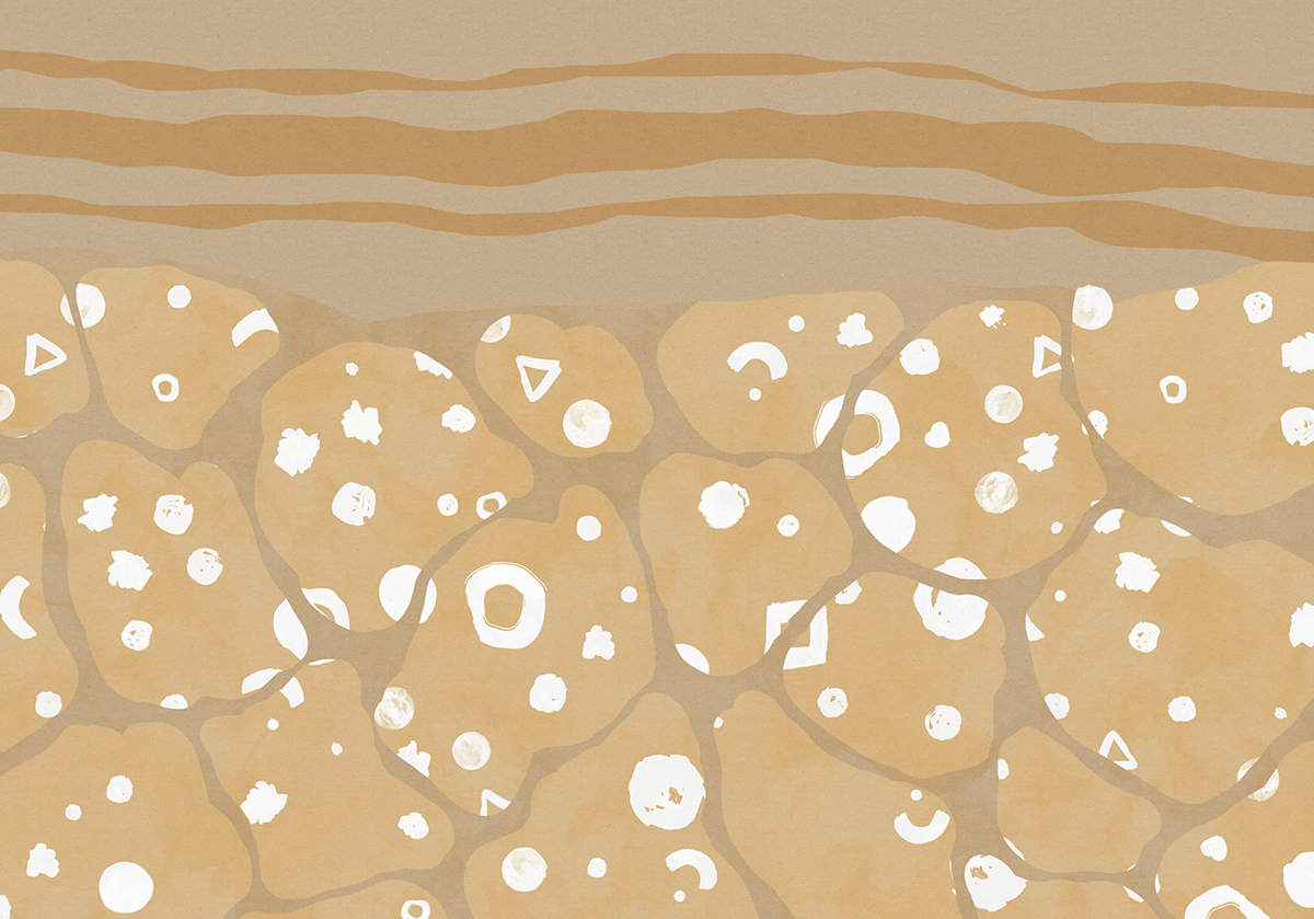 Papier peint panoramique Desert Abstrait Subsoil - Papier Peint Komar INK