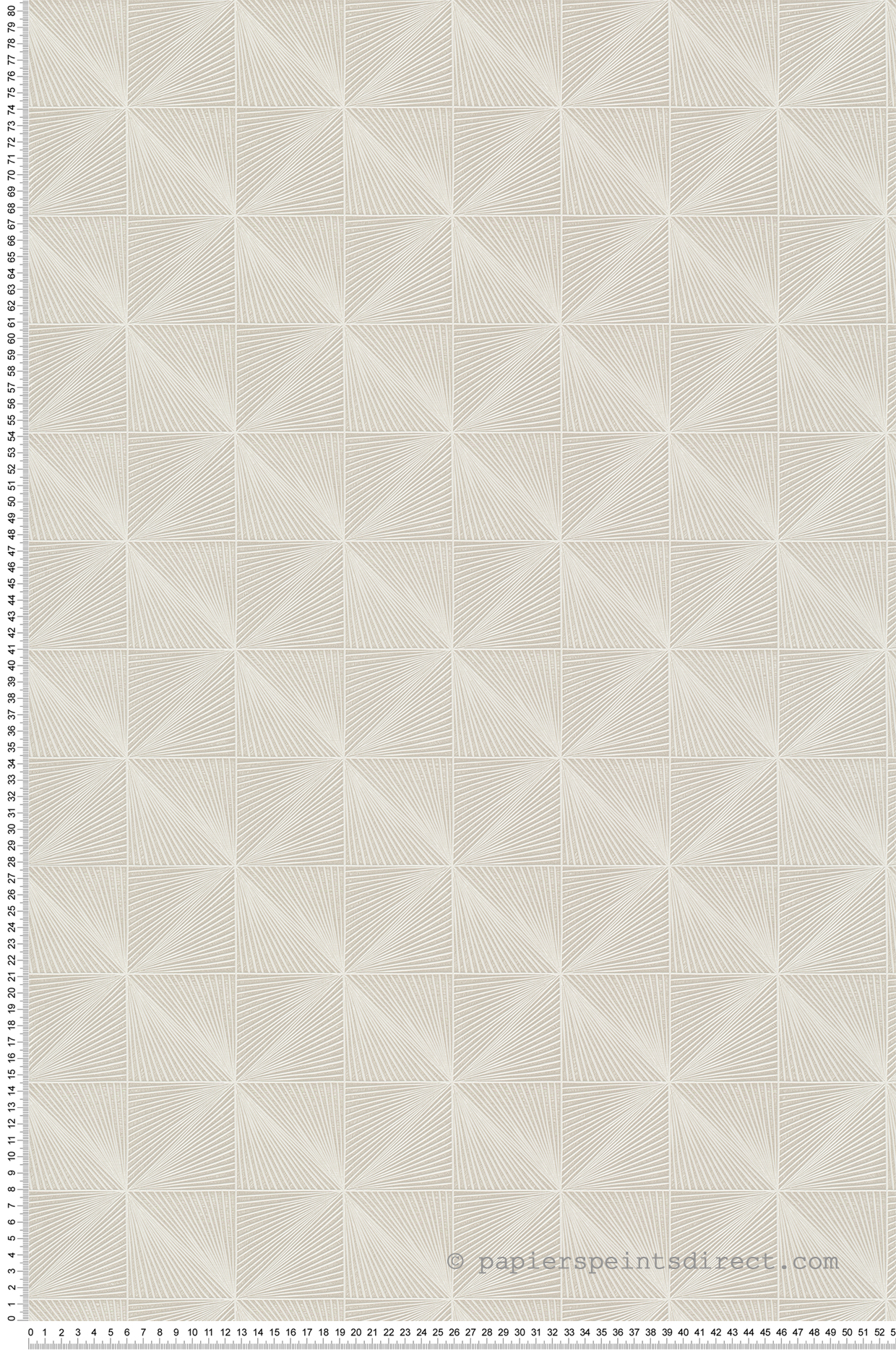 Papier peint Ethnique Graphique grège blanc - Santal de Montecolino | Réf. MC-CU3315