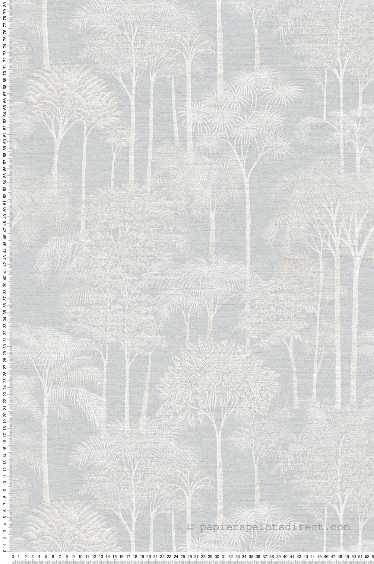 Papier peint Palmeraie Arbre Jungle gris bleu - Cuba 2 d'A.S. Création | Réf. AS-791622