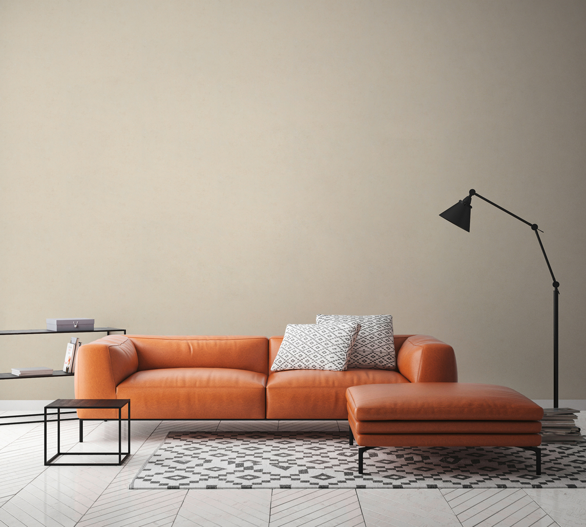 Papier peint Faux Uni écru - History of Art d'A.S. Creation | AMB Réf. 37656-7