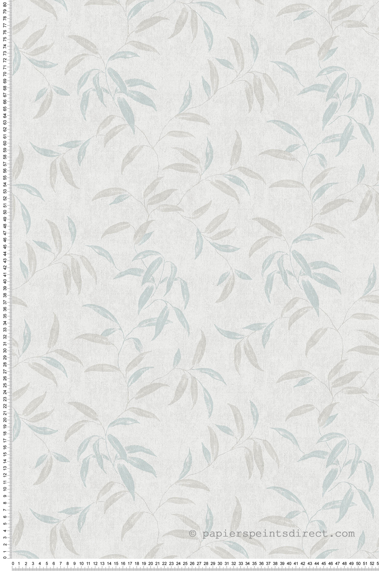 Papier peint Branchage Feuille turquoise - Fidji de Lutèce | Réf. LTC-8504-3