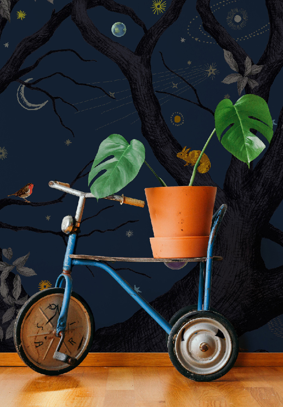 Papier peint panoramique Arbracadabra - Nuit 8 lés - Isidore Leroy AMB2