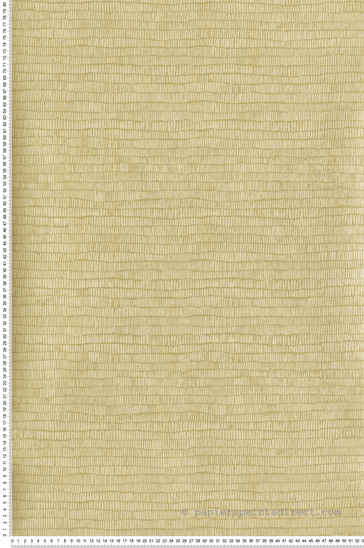 Papier peint Ethnique Lusus jaune beurre métallisé - Romance de Masureel | Réf. MAS-ROM405