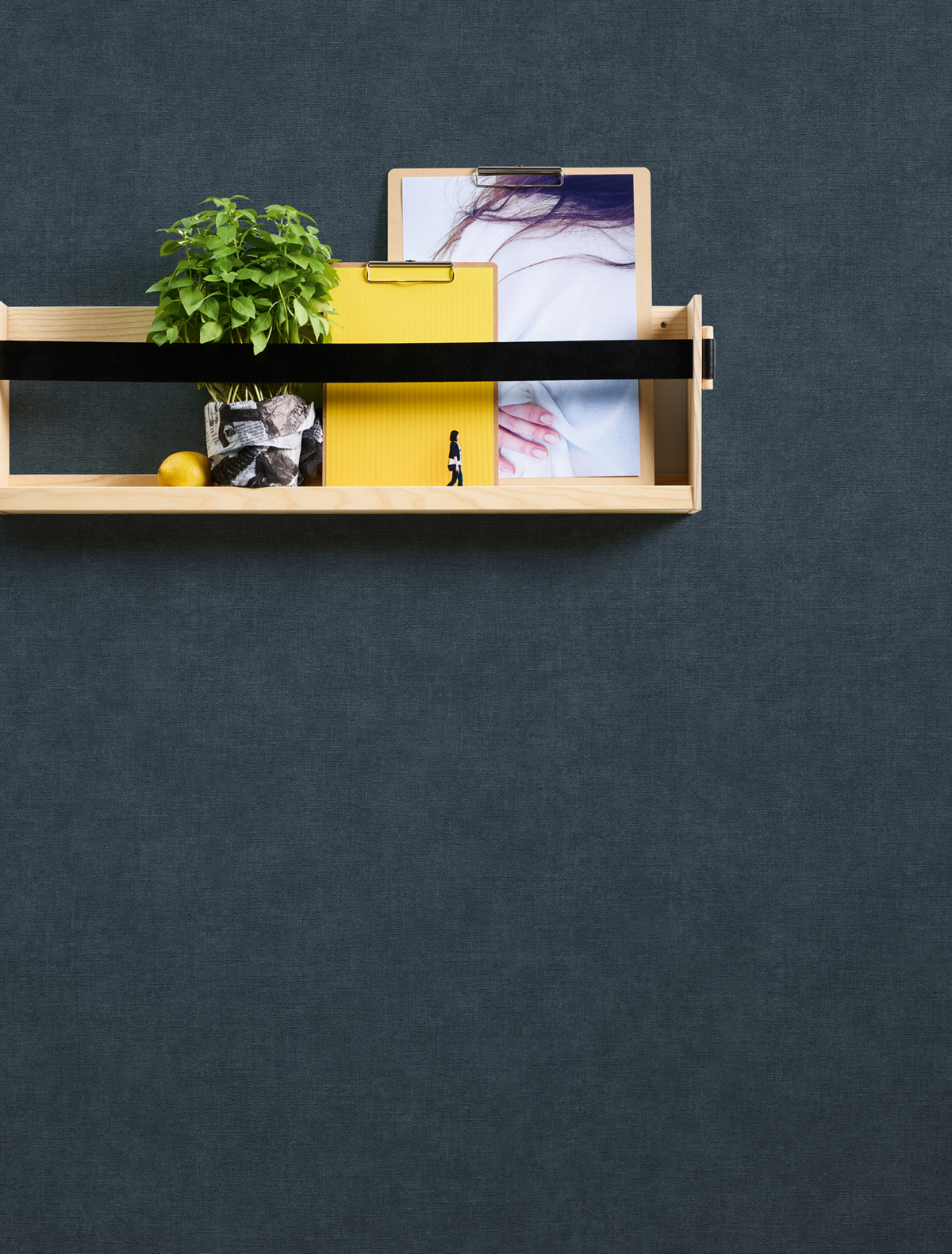 Papier peint Uni Nuancé Toile bleu nuit - Smart Surfaces d'A.S. Création | Réf. AS-395672