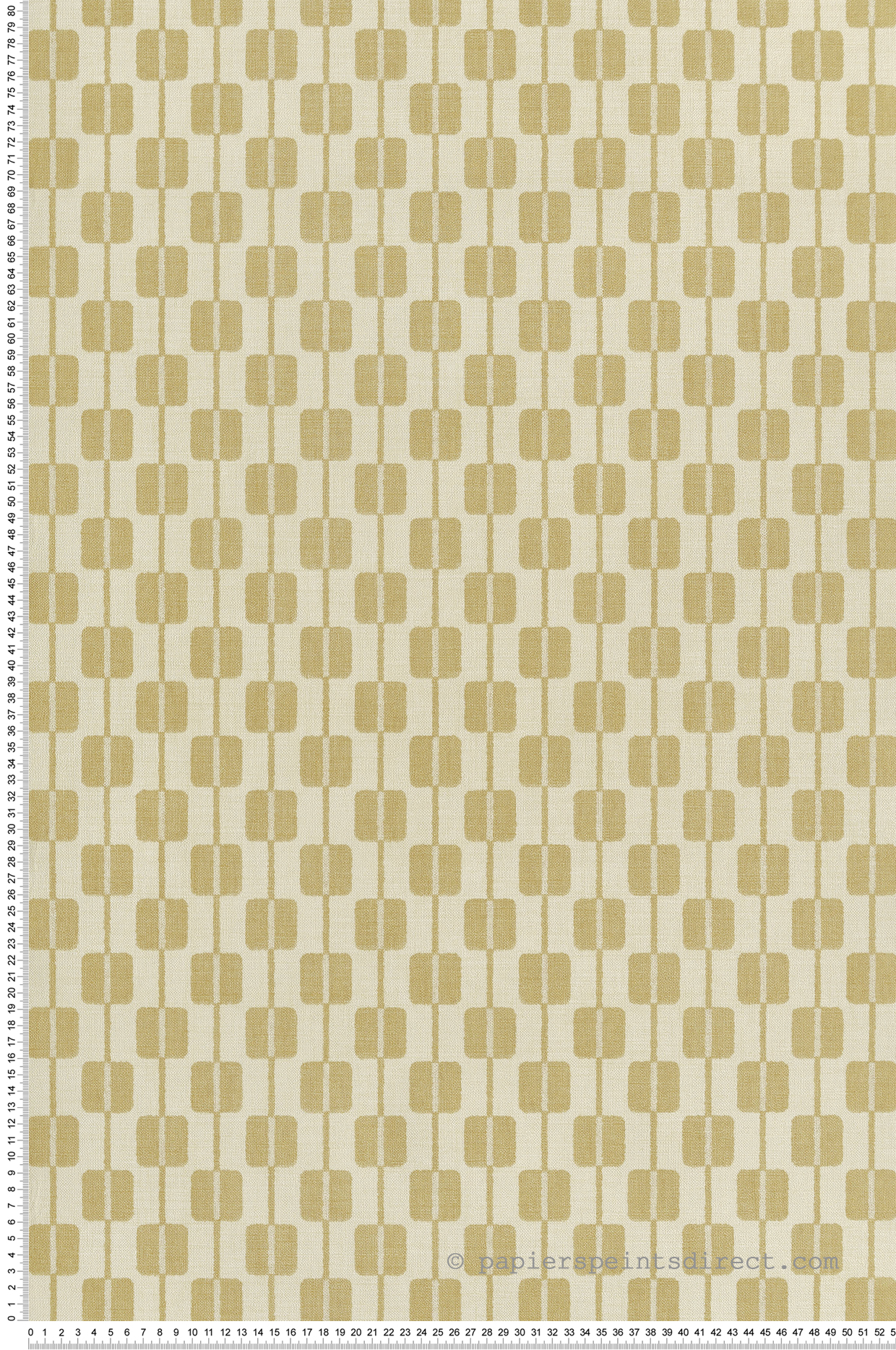 Papier peint Forme Rétro jaune or beige - Seven de Montecolino | Réf. MC-30172