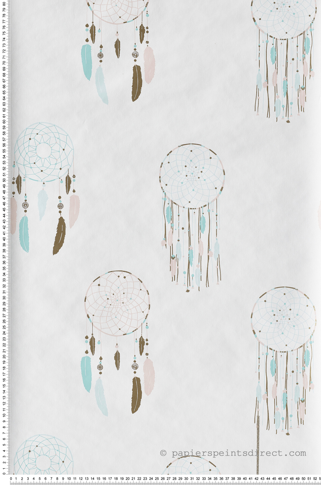 Papier peint enfant Attrape-rêves bleu/doré - Girl Power de Casélio | Réf. GPR100786604