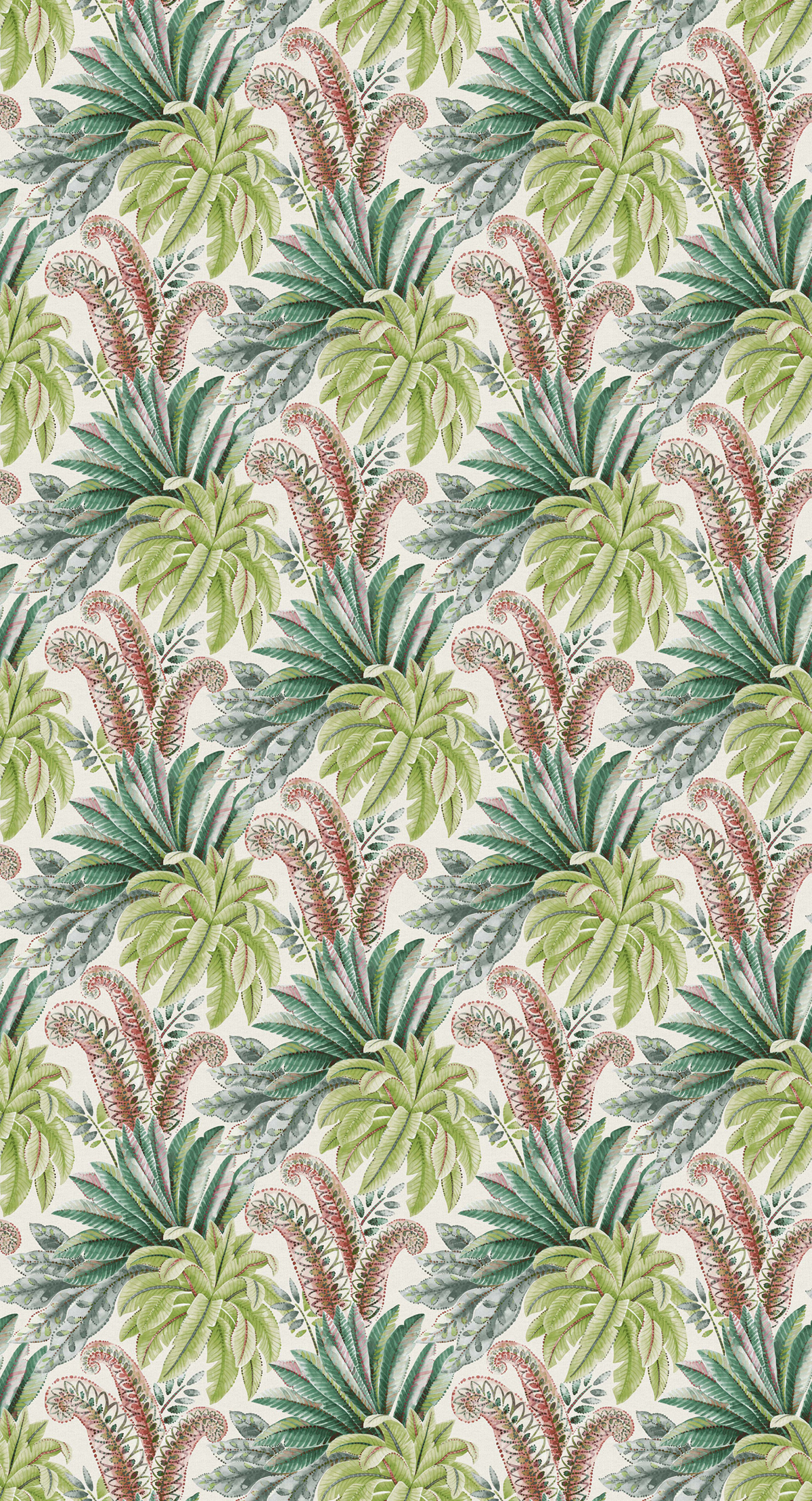 Papier peint Feuillage Paloma Apple Green - Empyrea d'Osborne & Little | Réf. OSB-W7614-02