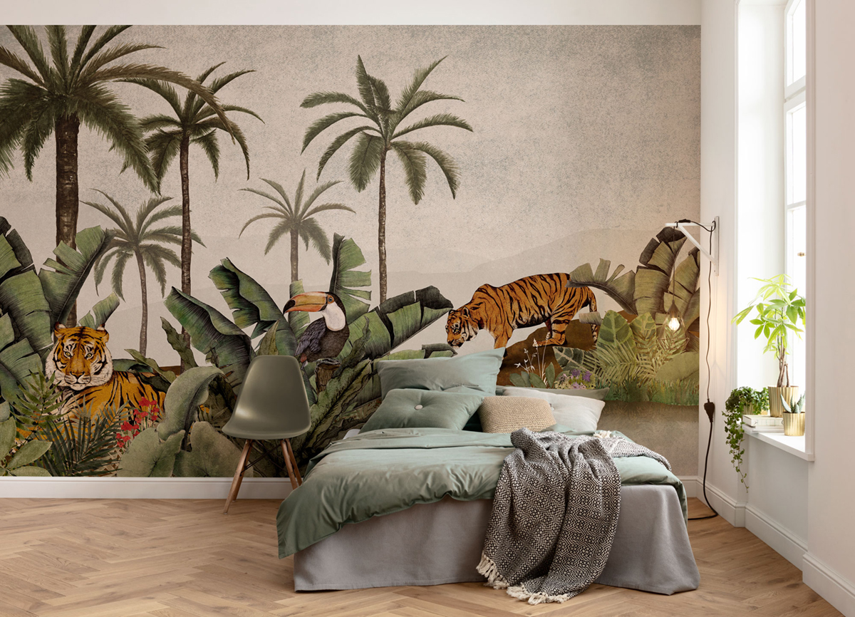 Papier peint panoramique Tiger Jungle - Papier peint Komar Pure 2