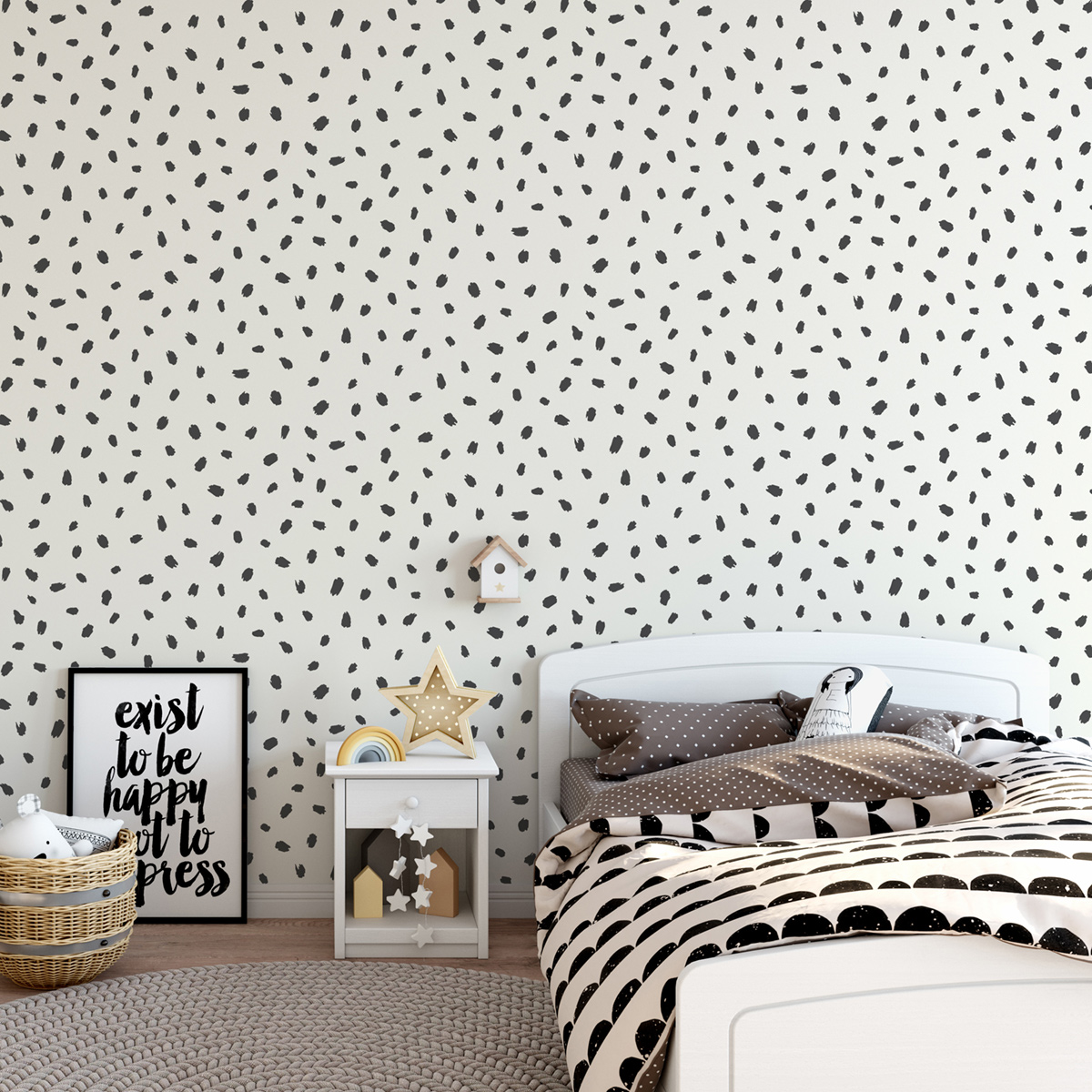 Papier peint Tâche Animaux noir et blanc - Imagine de Lutèce AMB2 | Réf. LTC-DL27542