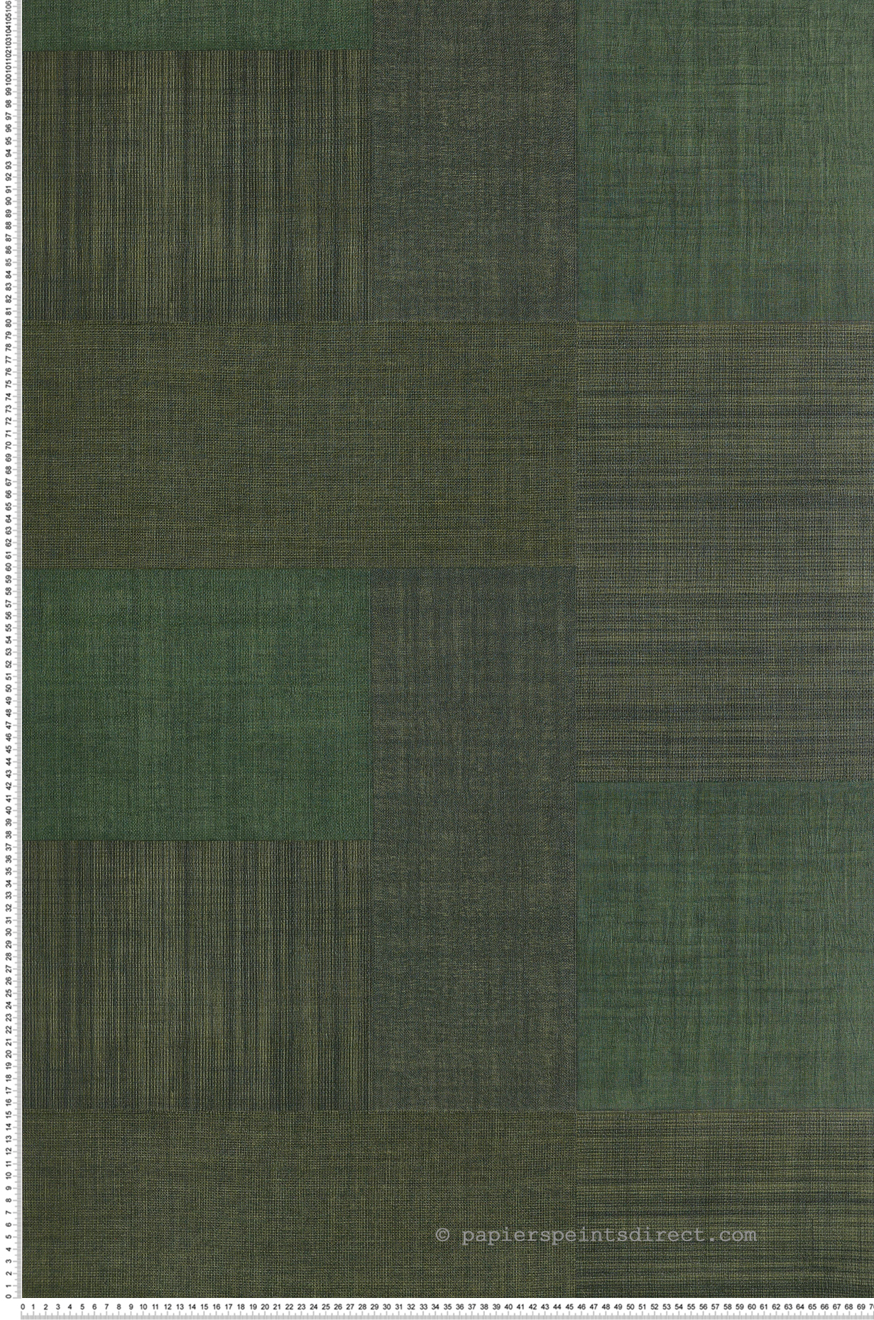 Papier peint Faux uni Rectangle Tissé Mestizo vert sapin - Casa Azul de Casamance | Réf. CAS-76321630