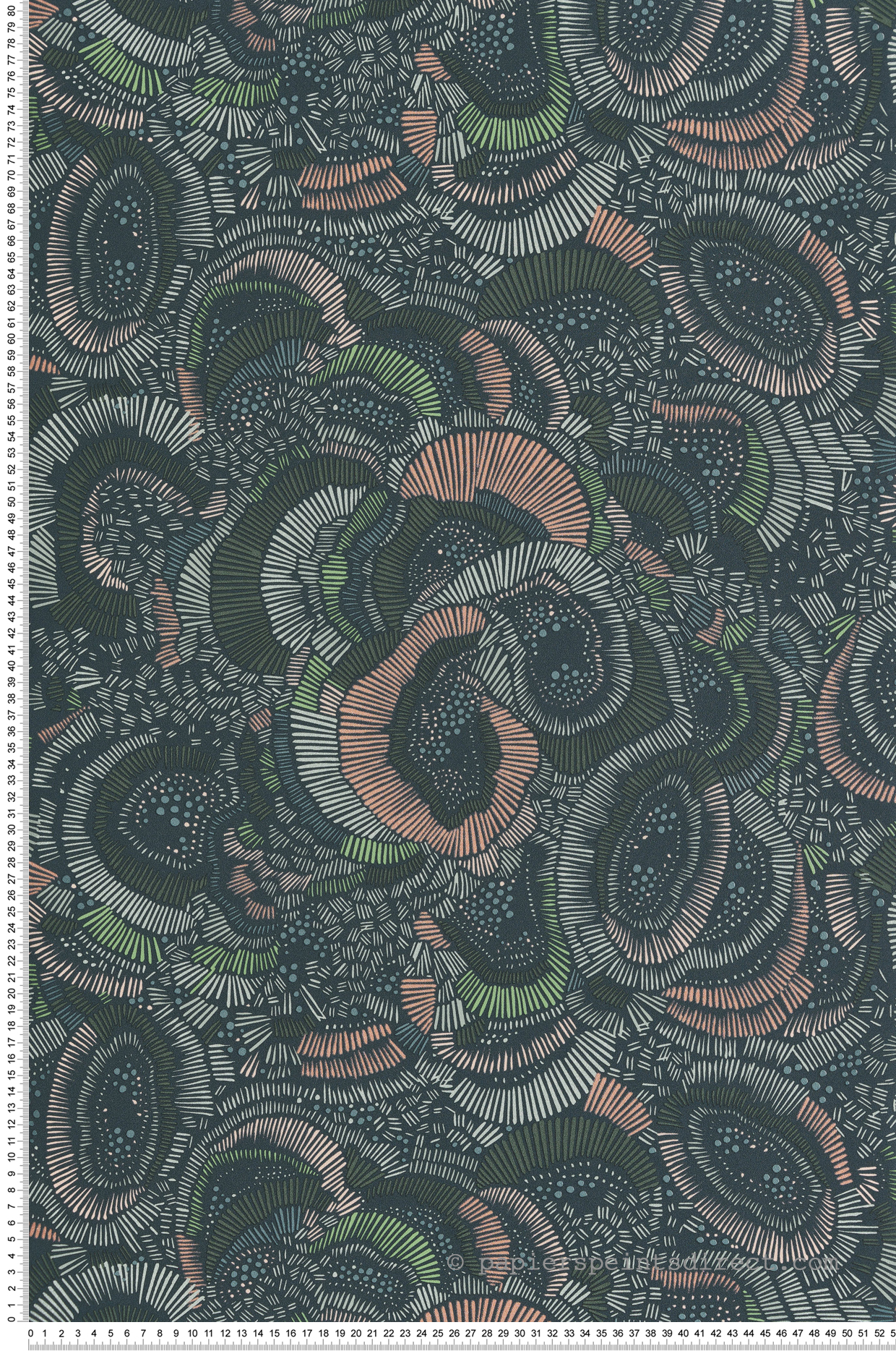 Papier peint Marin Coquillage bleu marine rose - Dolce Vita de Lutèce | Réf. LTC-11230514