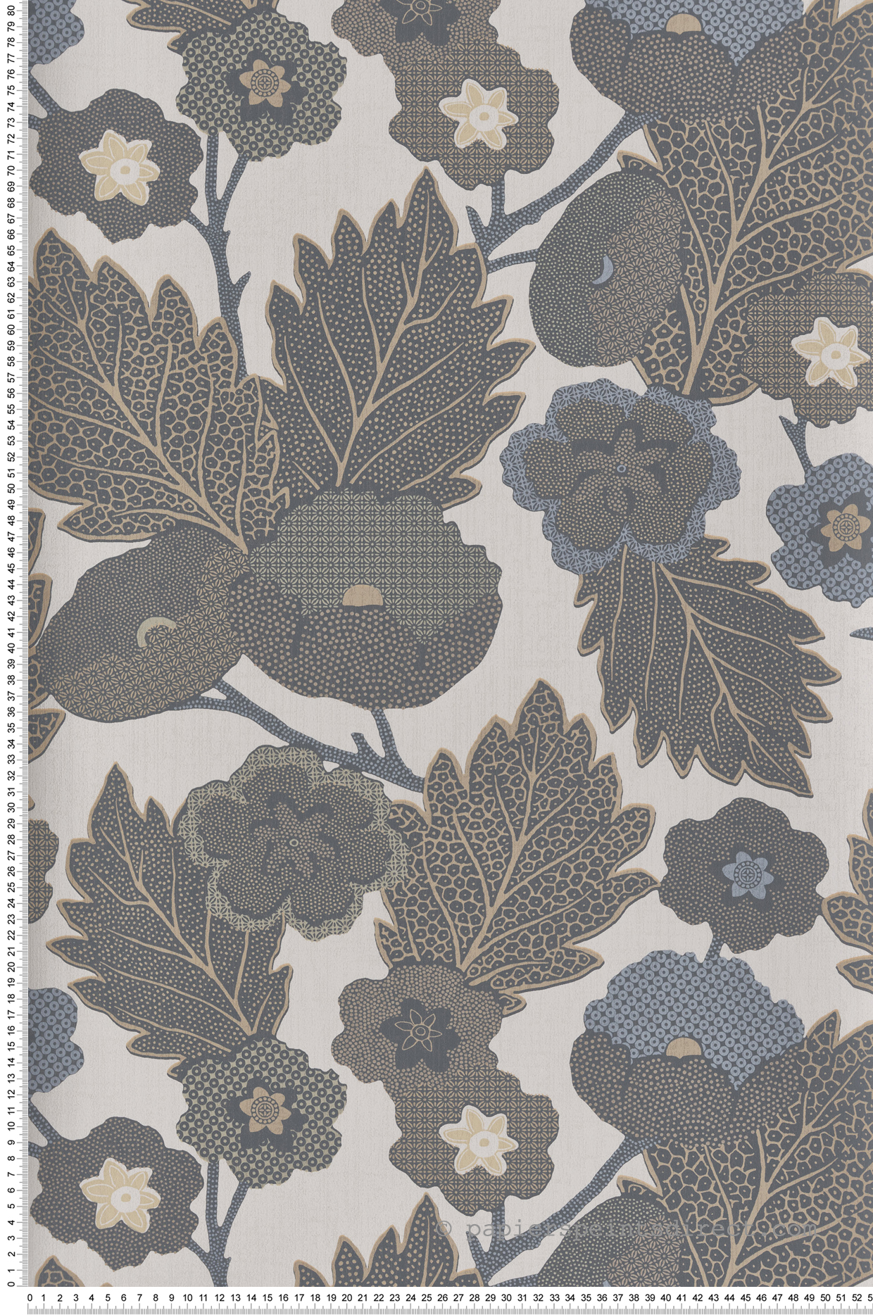 Papier peint Floral Artistique gris violet - Esterel de Montecolino | Réf. MC-AN28271