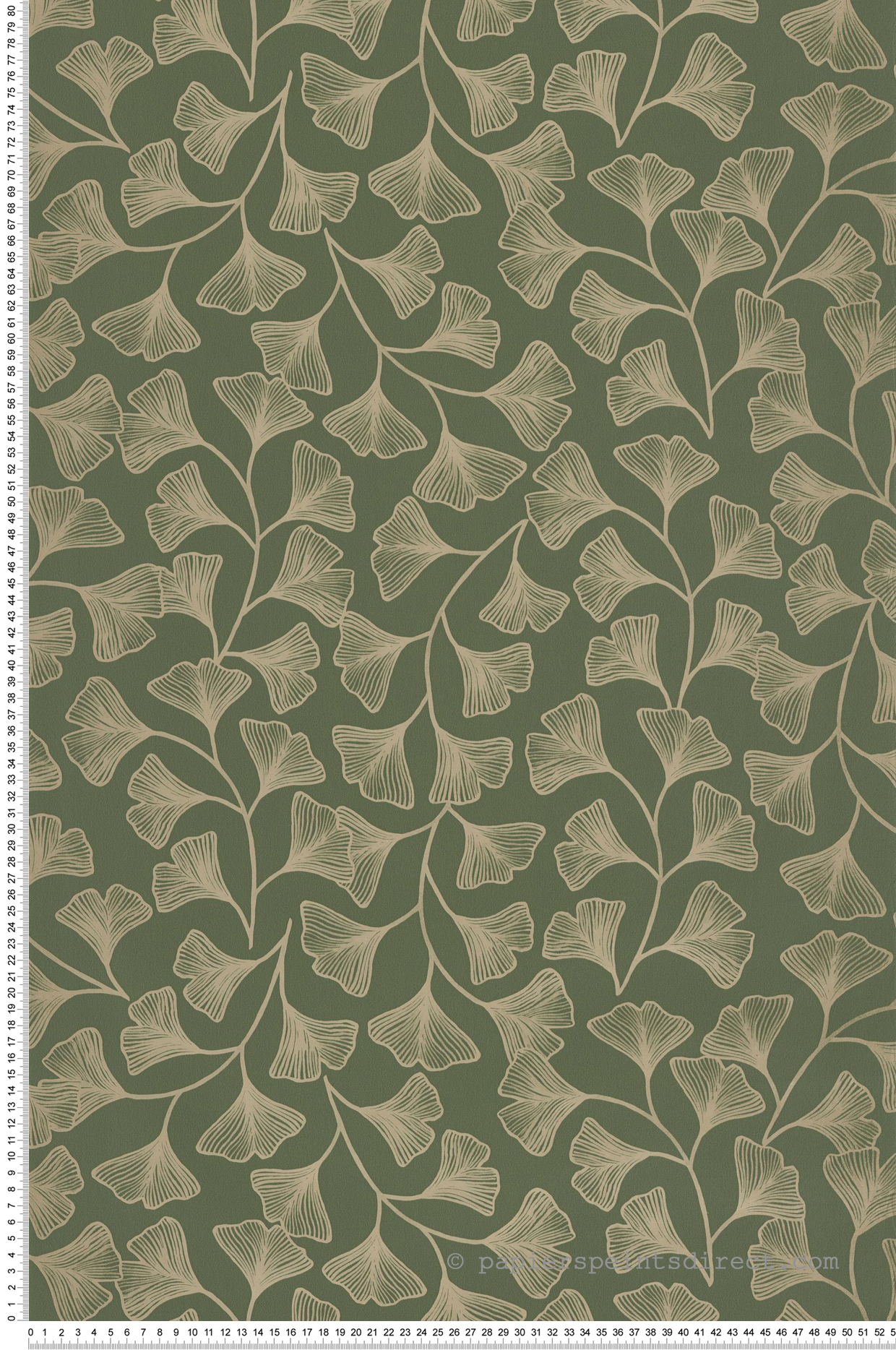 Papier peint Feuille Ginkgo Osaka kaki doré - Green & Co de Casélio | Réf. GCO103917221