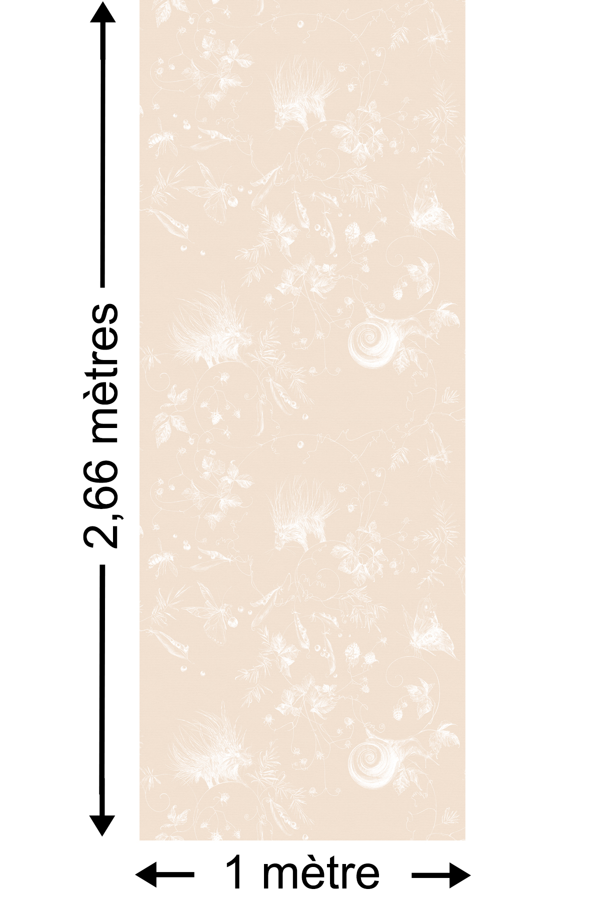 Papier peint Jardin craie - Collection Catherine Gran de Edmond Petit