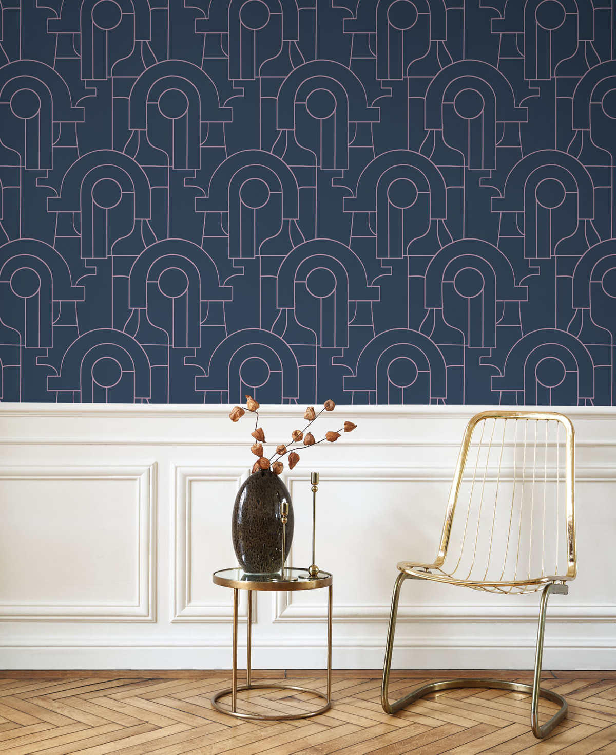 Papier peint Graphique Arty violet - Iconic de Casadéco | Réf. CONI88415212