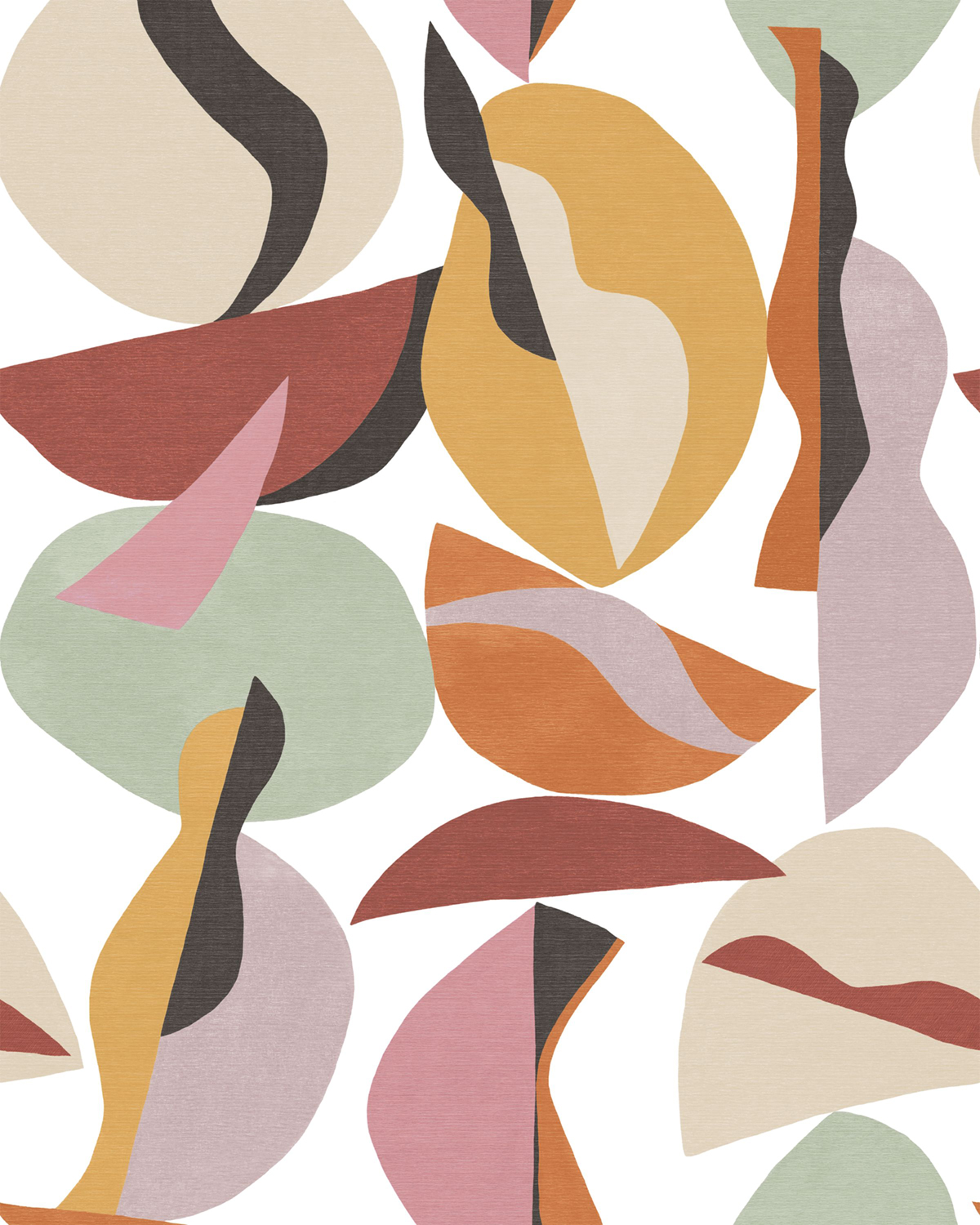 Papier peint panoramique Bons Baisers S terracotta rose 200x250 - Wonderwalls de Casadéco | Réf. WDWS89053305