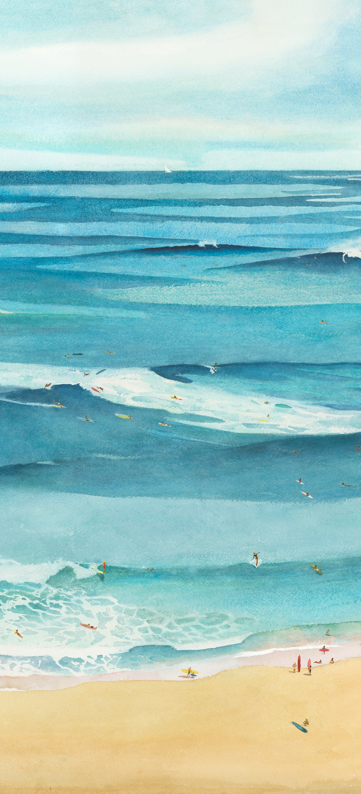 Papier peint panoramique Surf Guethary B - 4/5/6 - Isidore Leroy