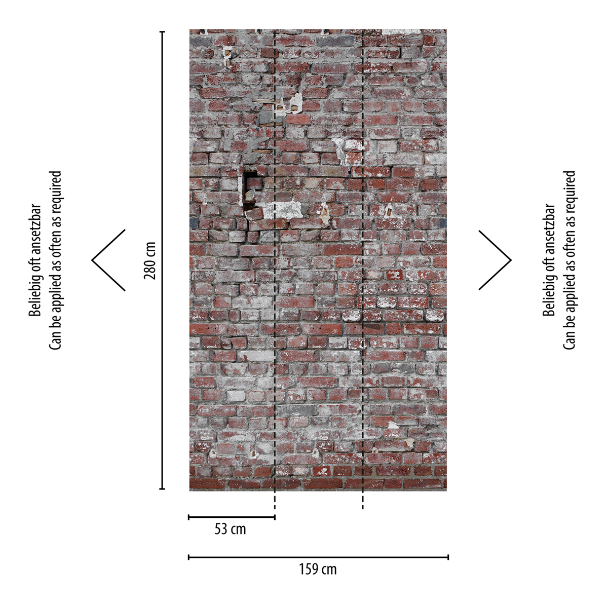 Papier peint panoramique Brique Industrielle rouge - The Wall d'A.S. Création | Réf. AS-383371