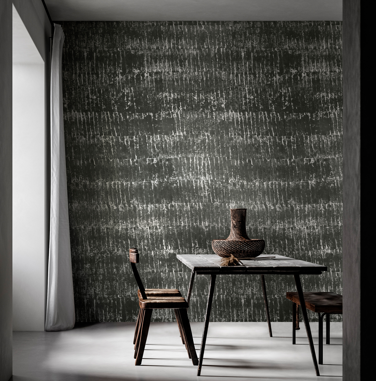 Papier peint panoramique Ecorce Gris 1/2/3/4 - Isidore Leroy AMB3