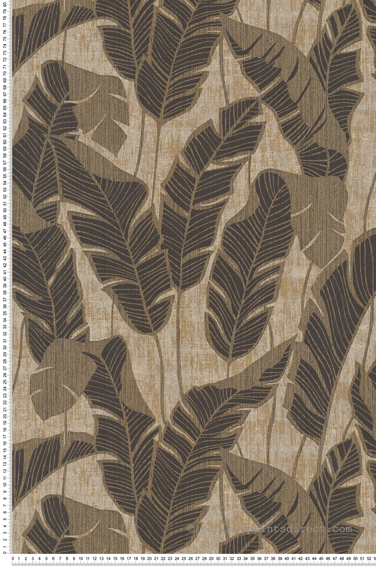 Papier peint Palme Tabasco brun doré - Jade 2 d'A.S. Création | Réf. AS-395024