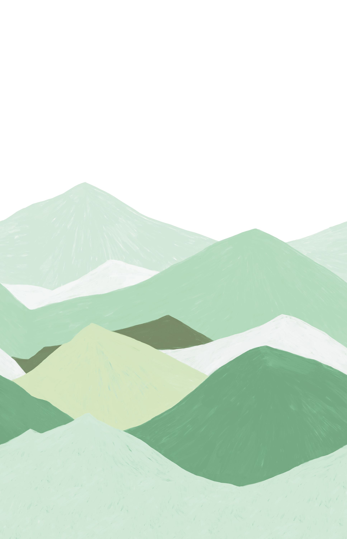 Papier peint panoramique Montagne Bayonne vert 200X310 - Color Box 3 de Casélio | Réf. CB3105937104