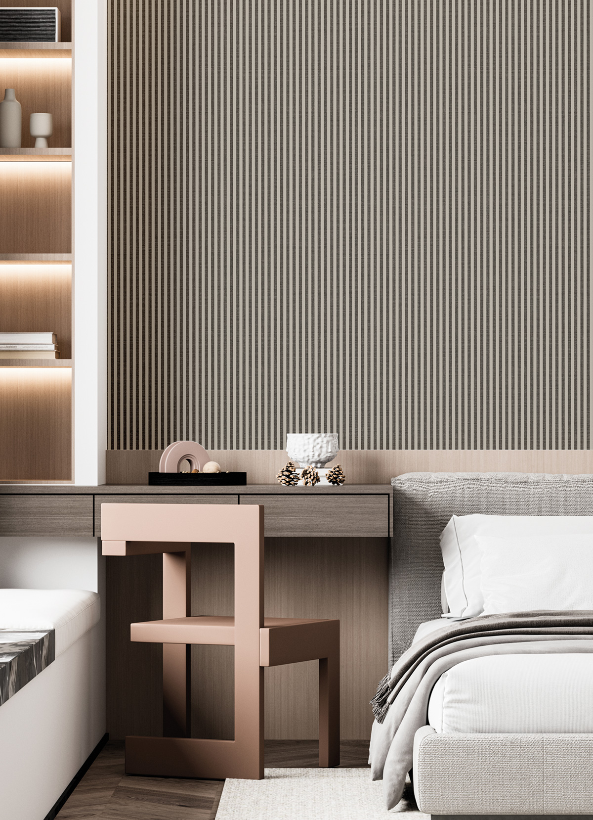 Papier peint Fines Rayures Textile gris anthracite - Stripes & Checks de Montecolino | Réf. MC-ST38489