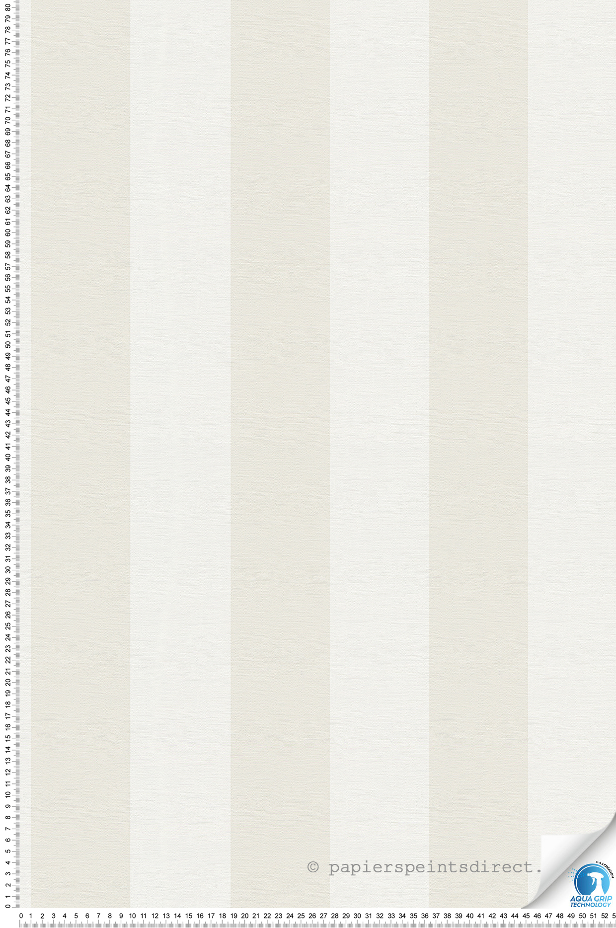 Papier peint préencollé Rayures lin crème - Designdrop d'A.S. Création | Réf. AS-787217