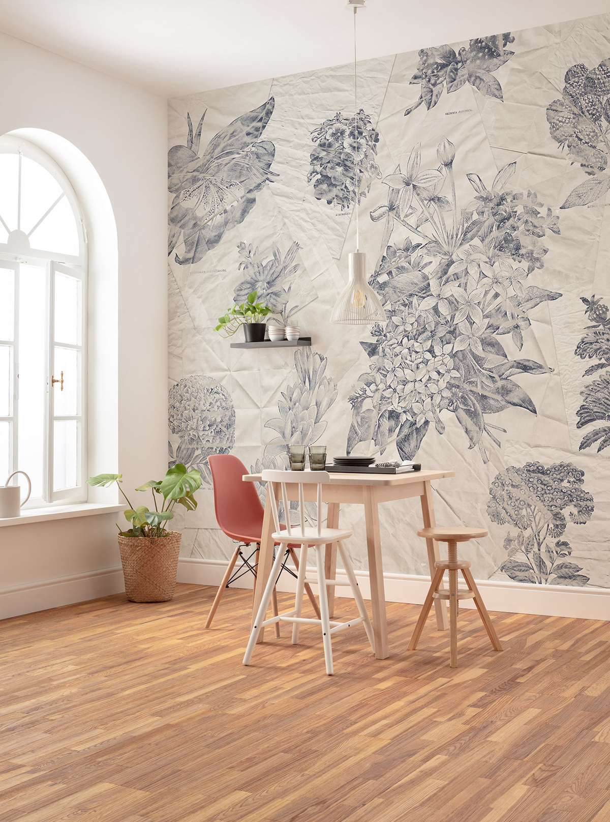 Papier peint fleurs panoramique Botanical Papers - Papier peint Komar RAW