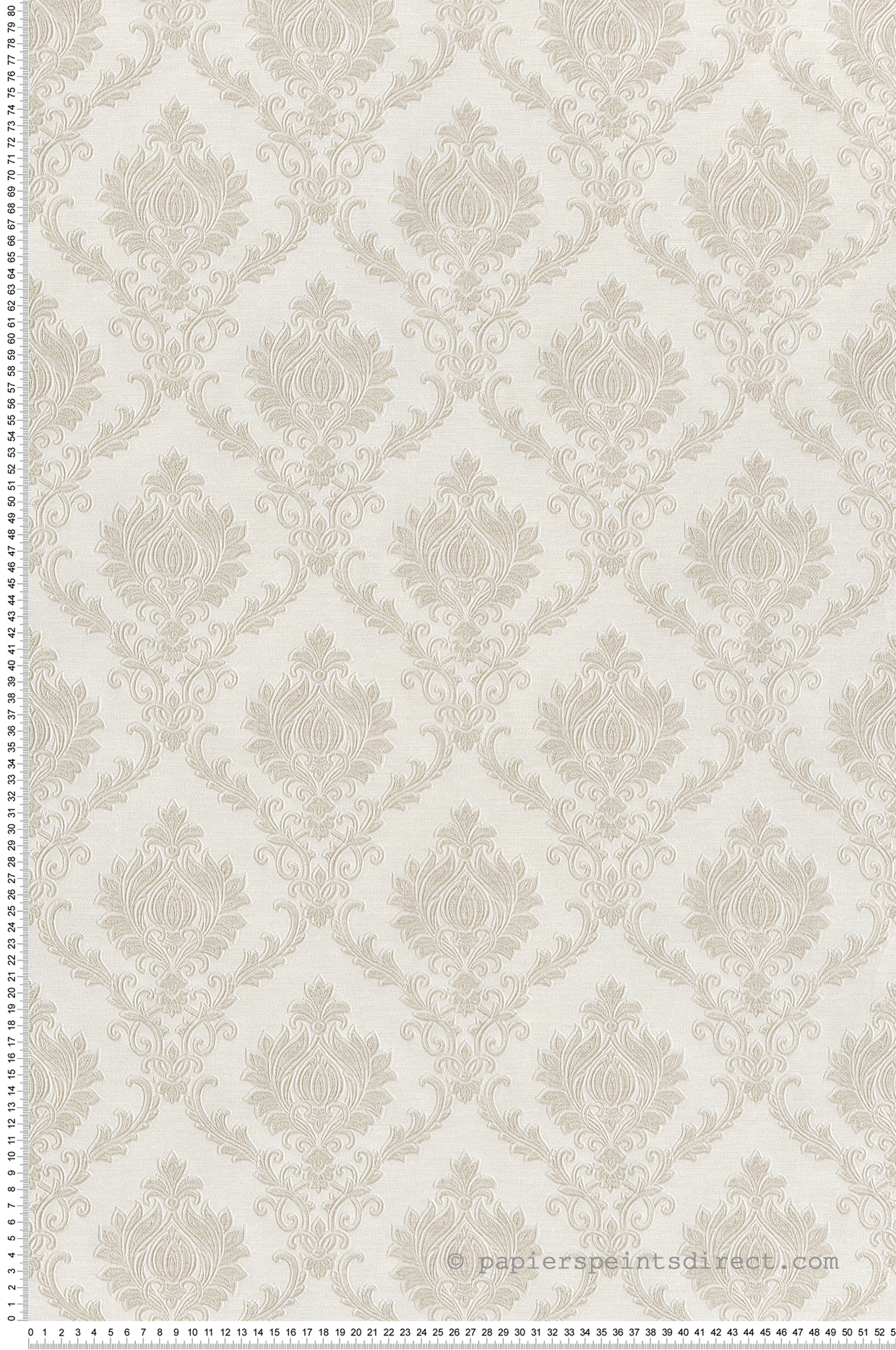 Papier peint Médaillon Classique beige nacré - Venise de Montecolino | Réf. MC-23643