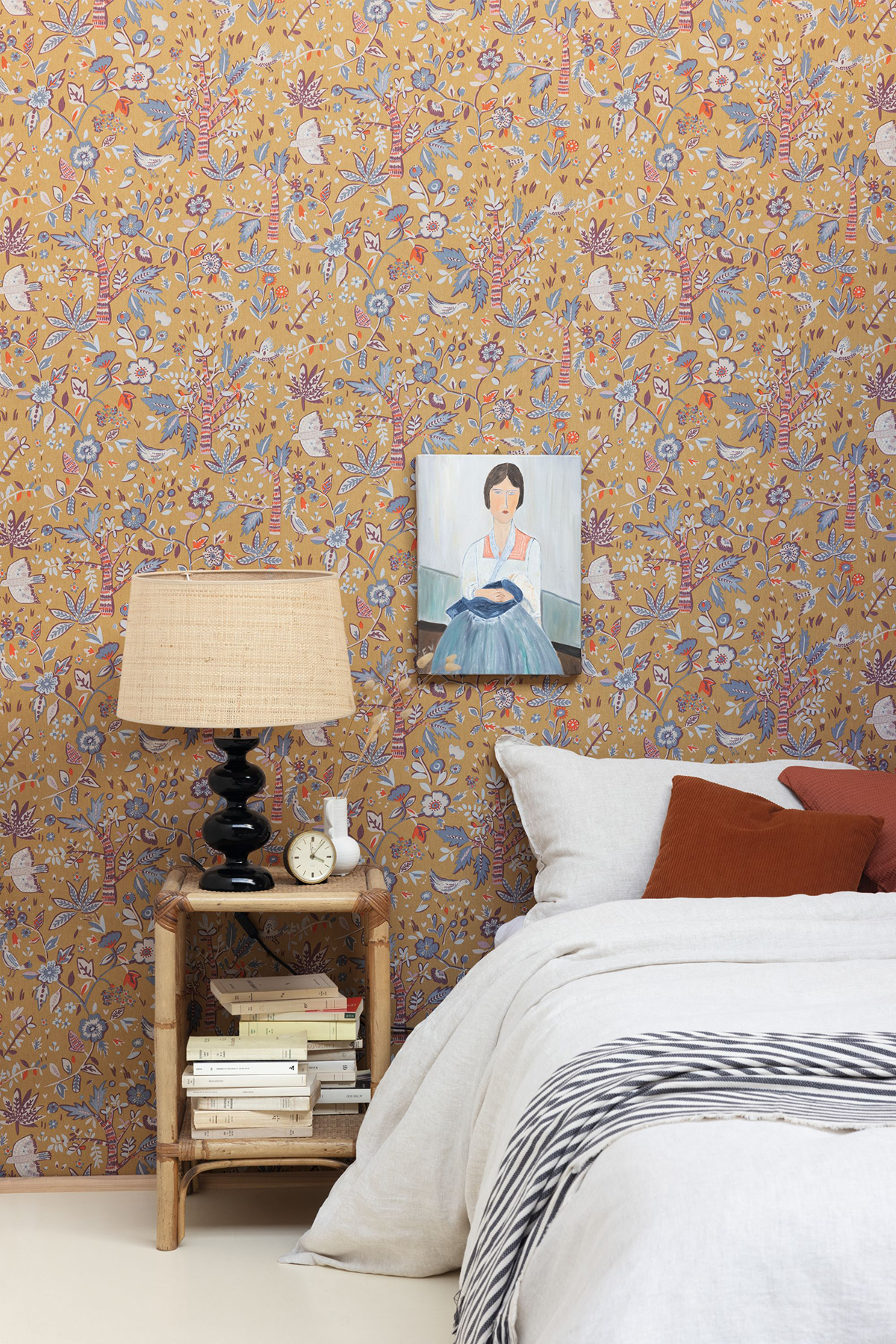 Papier peint Arbre et Oiseaux Echappée jaune - Bohème de Casélio | AMB Réf. BOM103152243