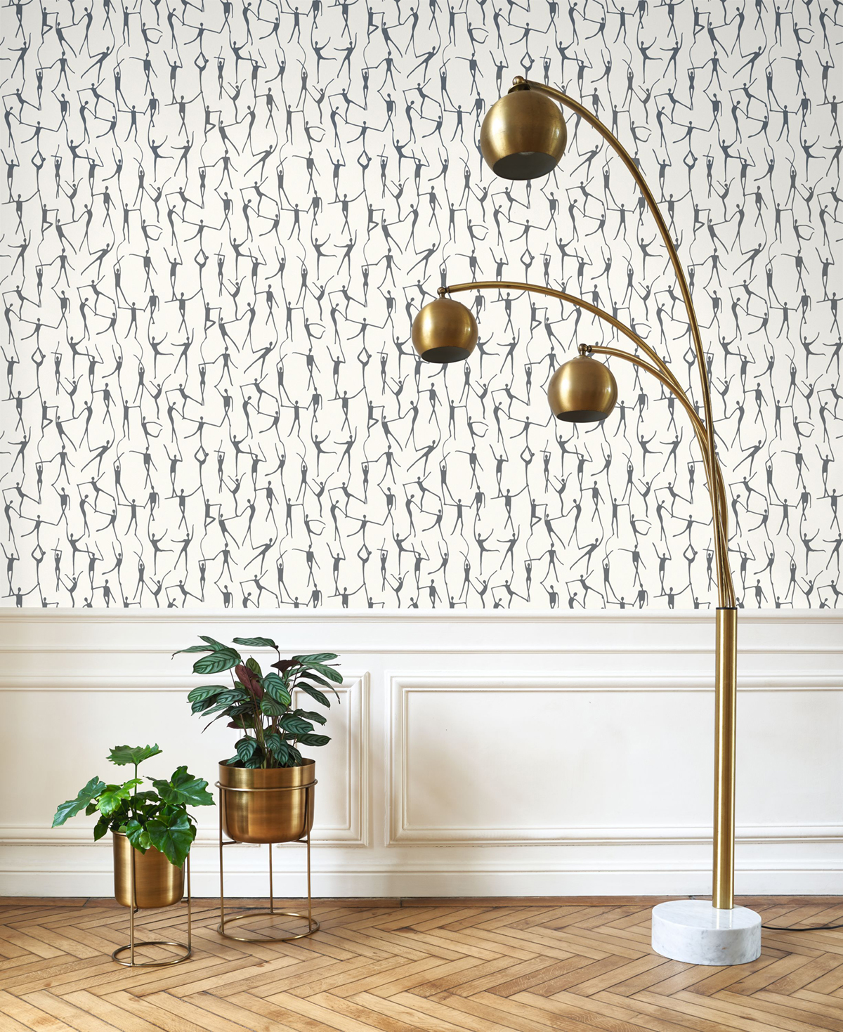 Papier peint Original Danse Alberto anthracite - Iconic de Casadéco | Réf. CONI88420505