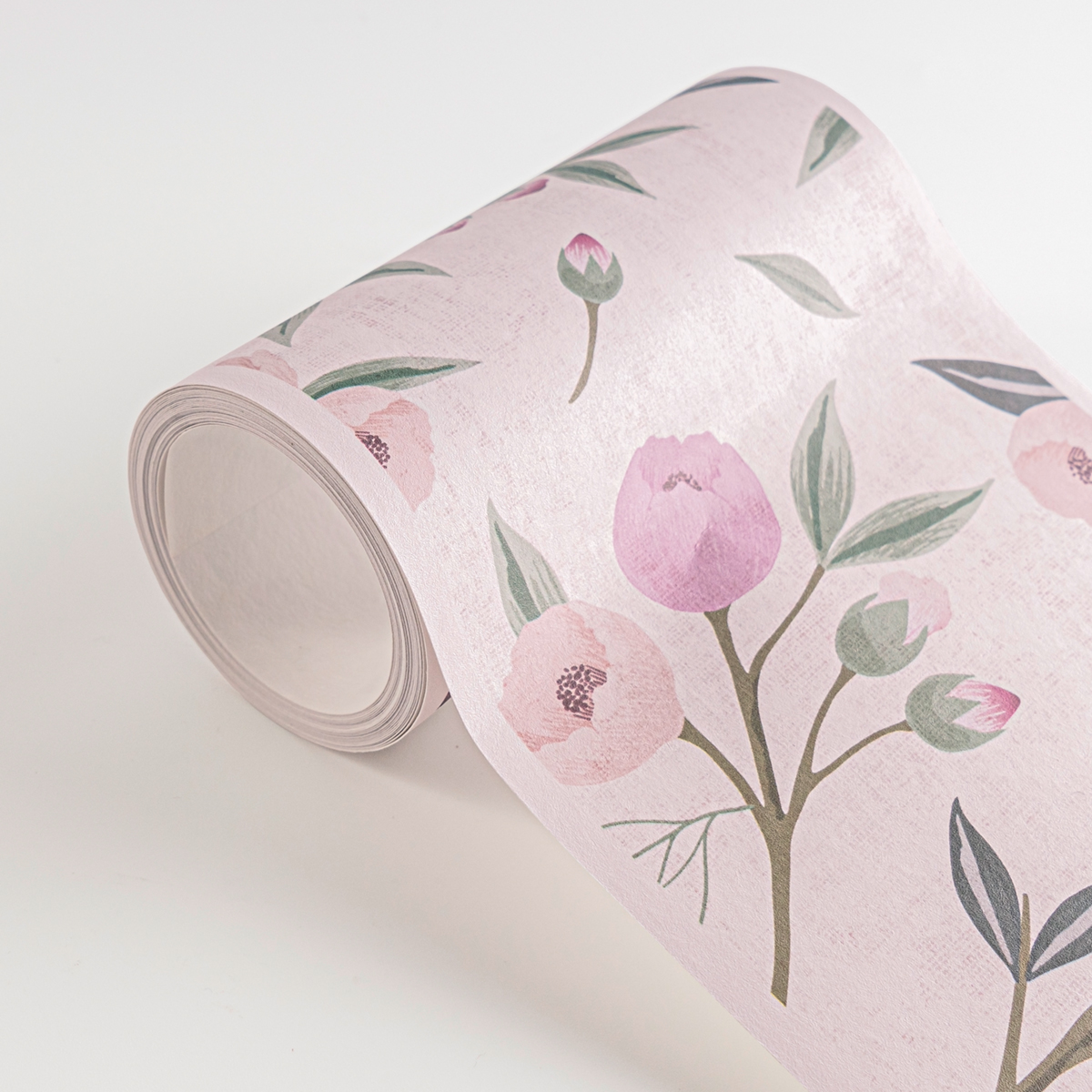 Frise enfant Fleur Oiseau violet rose - Lilly & Luis d'A.S. Création AMB7 | Réf. AS-771371