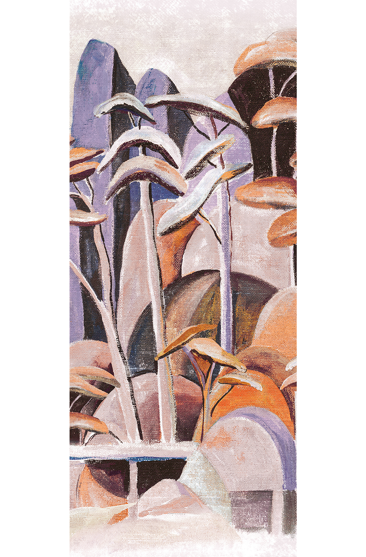 Papier peint panoramique Arbre Stylisé Cerreto violet - B H260 - Wall Designs IV de Masureel | Réf. MAS-DG4ILA3042-260