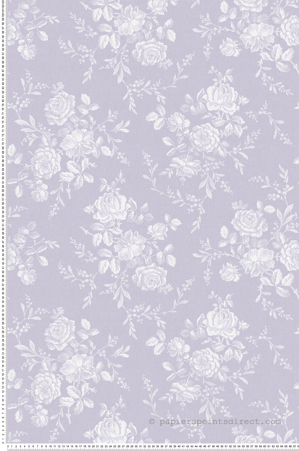 Papier peint Roses Classique violet - Alice et Rose de Lutèce | Réf. LTC-VI80709
