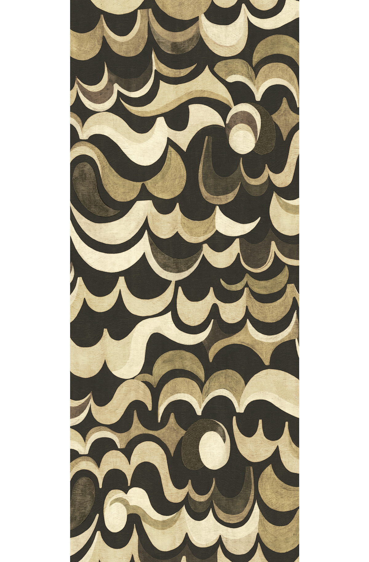 Papier peint panoramique Rétro Abstrait Cheviot noir - C H260 - Rhapsody de Masureel | Réf. MAS-DGRHA1023-260