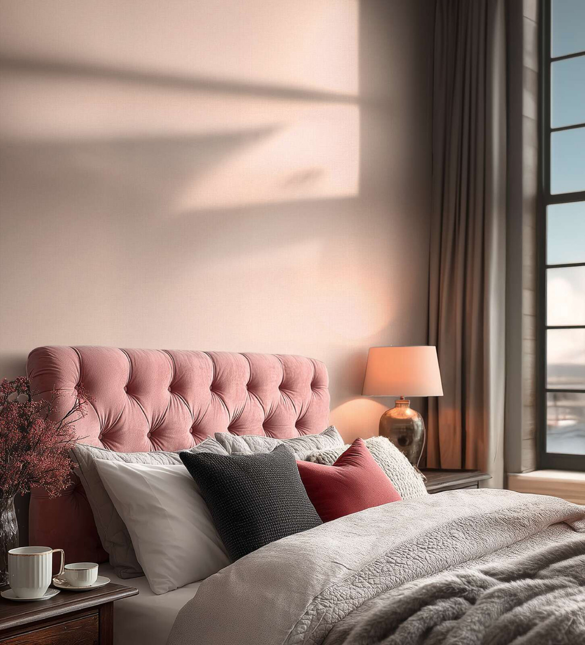 Papier peint Faux Uni Textile rose - Vibes & Styles d'A.S. Création AMB2| Réf. AS-792022