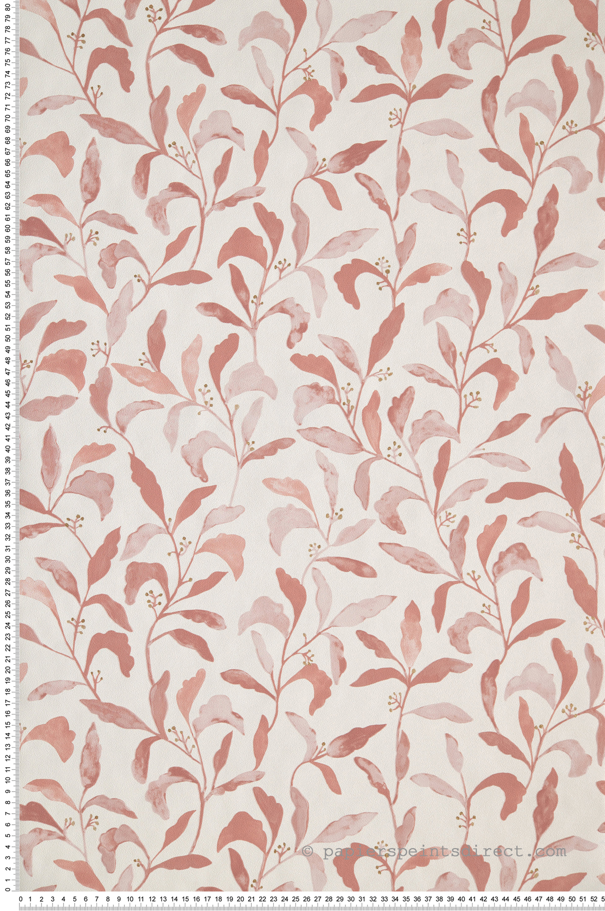 Papier peint feuillage papillon Sweet Rose/Doré - Green Life de Casélio | Réf. GNL101714020